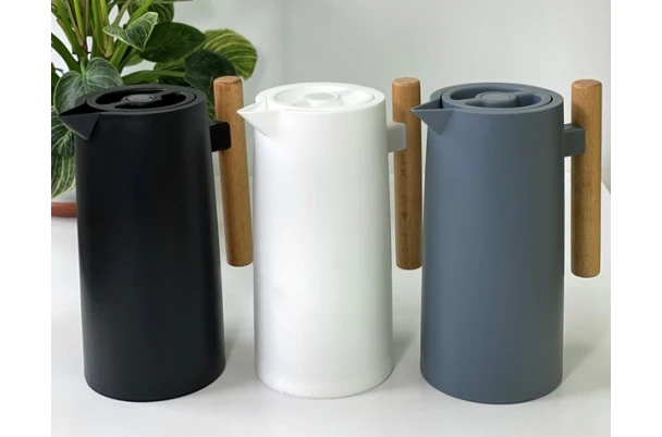 Термос в форме кувшина со стеклянной колбой Olens Лайнер серый 102-390 (1 л) Термос в форме кувшина со стеклянной колбой Olens Лайнер серый 102-390 (1 л)