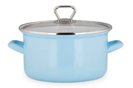 Кастрюля эмалированная со стеклянной крышкой голубая Біол-СЕ24В (5,6 л) Кастрюля эмалированная со стеклянной крышкой голубая Біол-СЕ24В (5,6 л)