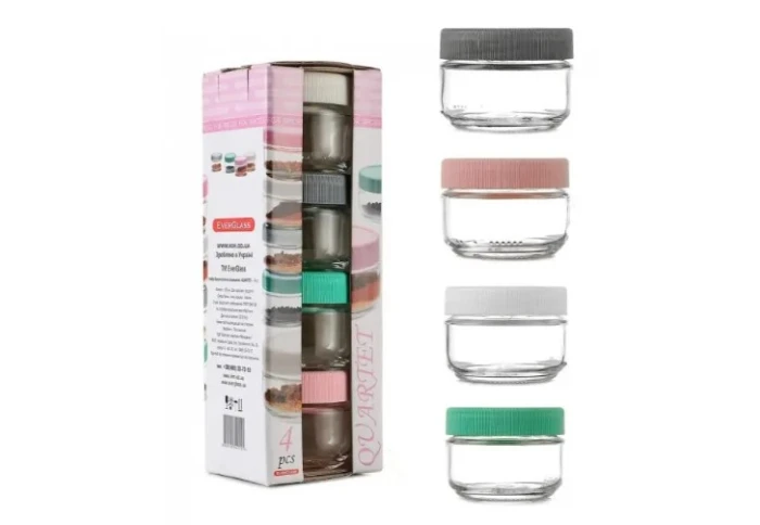 Набор банок Everglass Quartet с крышкой 4100 (4 шт) Набор банок Everglass Quartet с крышкой 4100 (4 шт)