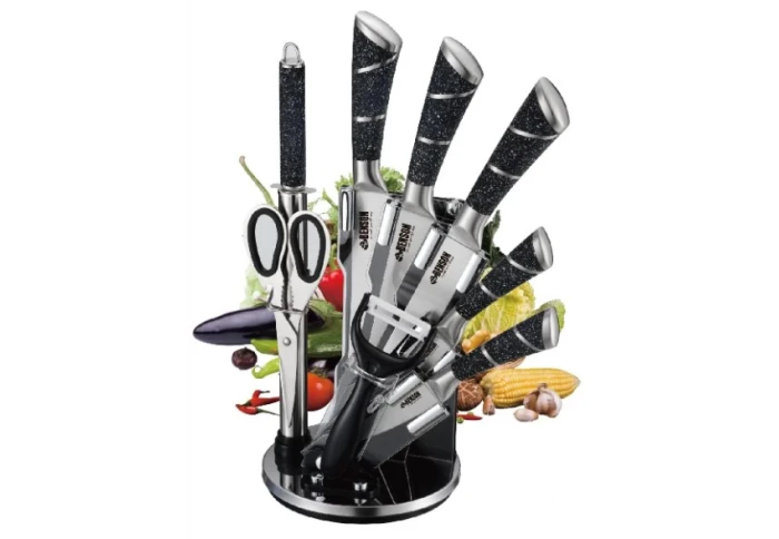 Набор ножей из нержавеющей стали с подставкой Benson BN-100405 Набор ножей из нержавеющей стали с подставкой Benson BN-100405