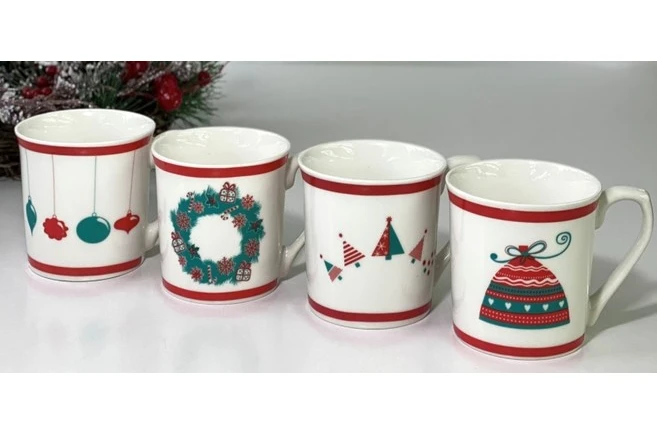 Кружка керамическая Новый год ретро Olens 102-426 (330 мл) Кружка керамическая Новый год ретро Olens 102-426 (330 мл)