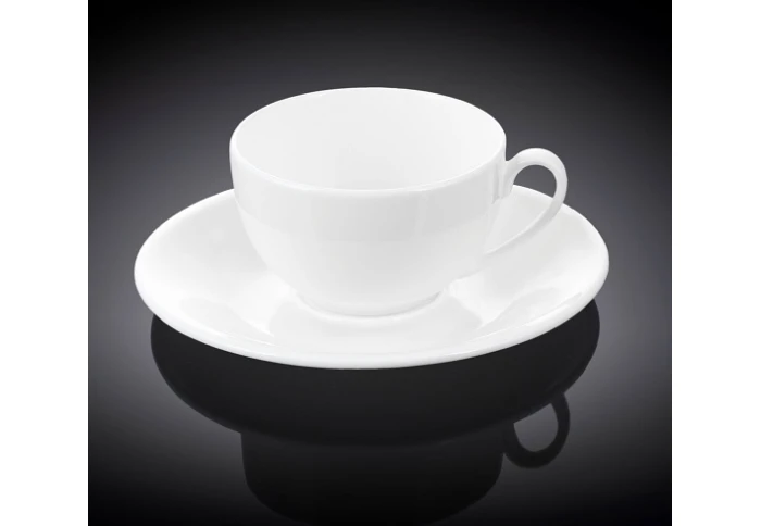Фарфоровая чашка кофейная с блюдцем Wilmax WL-993187 / AB (80 мл)