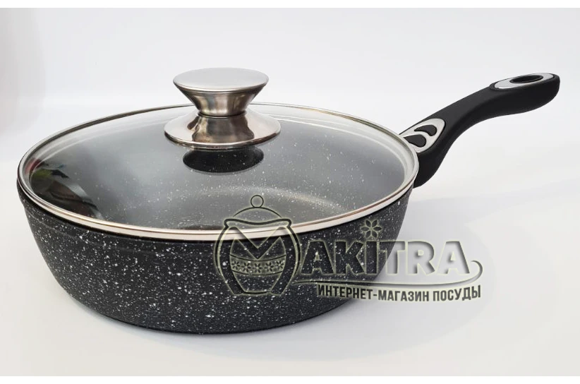 Купить сковороду из алюминия с мраморным покрытием Benson BN