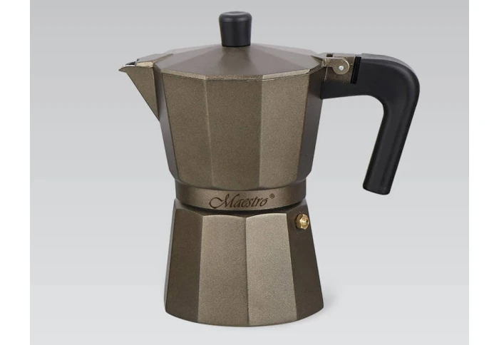 Гейзерная алюминиевая кофеварка на 3 чашки Maestro MR-1666-3-BROWN