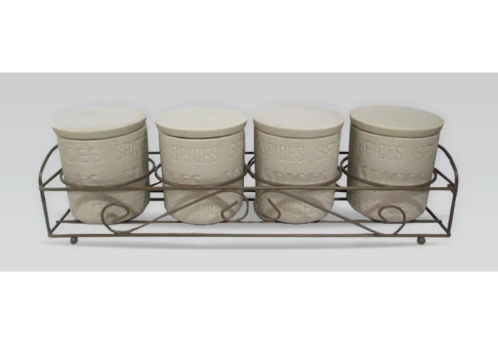 Набір для спецій керамічний на підставці Maestro MR 20028-04CS