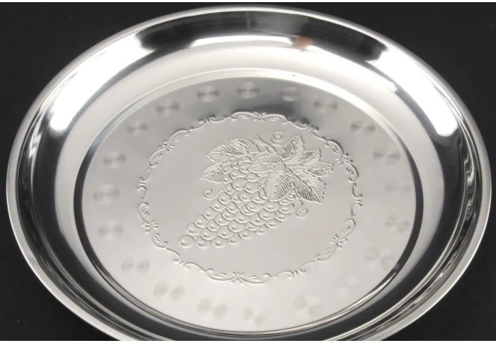 Поднос нержавеющий круглый А-плюс АП10474-1 (30 см)