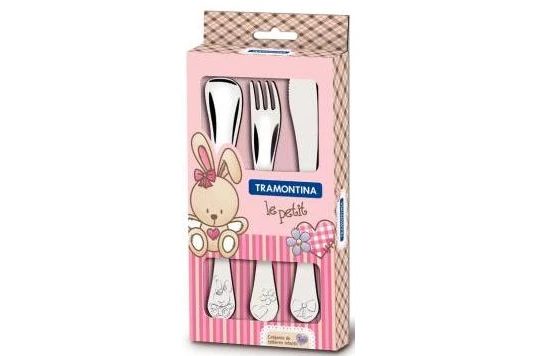 Набор детских столовых приборов Tramontina baby pink 66973/005 (3 предмета) Набор детских столовых приборов Tramontina baby pink 66973/005 (3 предмета)
