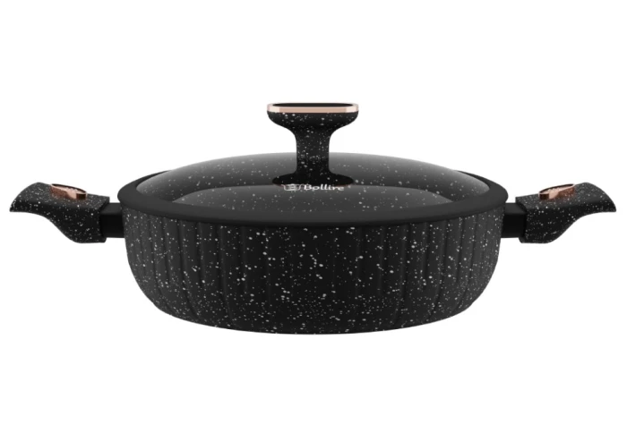 Сотейник з мармуровим покриттям та кришкою ВОК Bollire SICILIA BR-1514 (28 см)