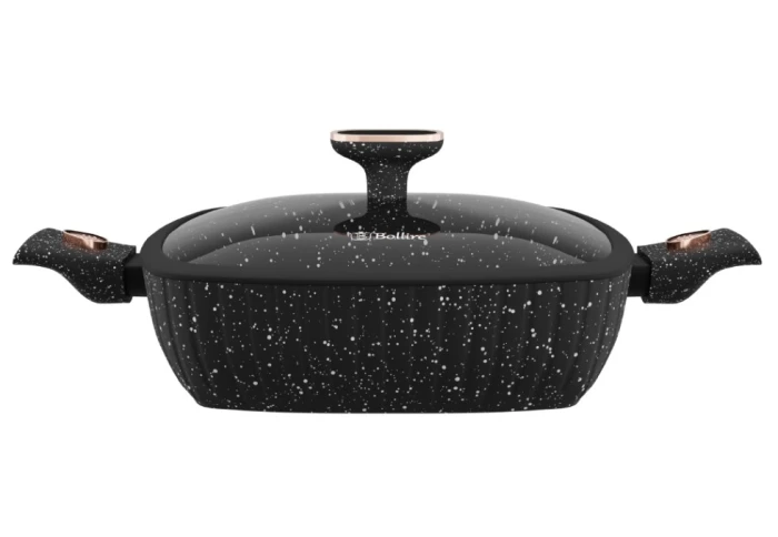 Сотейник з мармуровим покриттям та кришкою ВОК Bollire SICILIA BR-1515 (28 см)