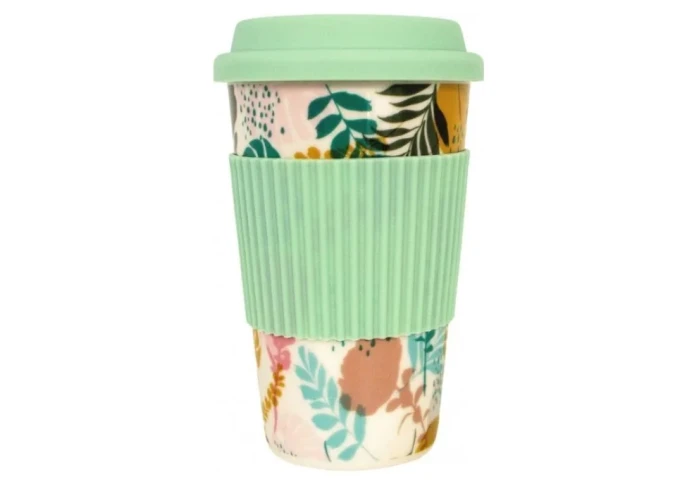 Керамический стакан с крышкой Flower story 21-279-123 (440 мл)