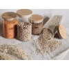Банка скляна для сипучих продуктів з дерев'яною кришкою Krauff 31-289-014 (0,5 л)