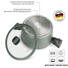 Велика каструля з антипригарним покриттям зі знімними ручками Fissman Brilliant 14383 (7,1 л)