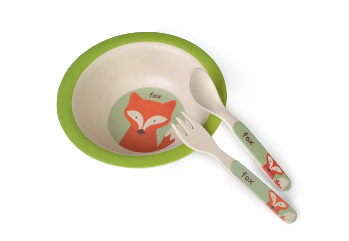 Набор детской посуды Лисёнок из бамбука Fissman 8347 (3 предмета) Набор детской посуды Лисёнок из бамбука Fissman 8347 (3 предмета)