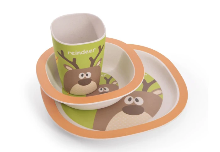 Набор детской посуды Оленёнок из бамбука Fissman 9492 (3 предмета) Набор детской посуды Оленёнок из бамбука Fissman 9492 (3 предмета)
