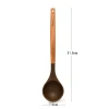 Половник силіконовий кухонний з дерев'яною ручкою Fissman Chefs Tools 1457 (31,5 см)