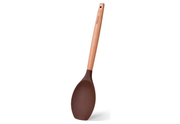 Ложка силіконова сервірувальна з дерев'яною ручкою Fissman Chefs Tools 1461 (32 см)