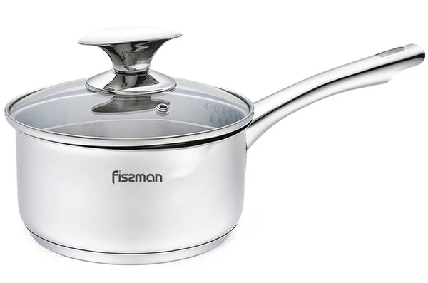Маленький ковшик із нержавіючої сталі з кришкою Fissman Elegance 5490 (1,6 л)