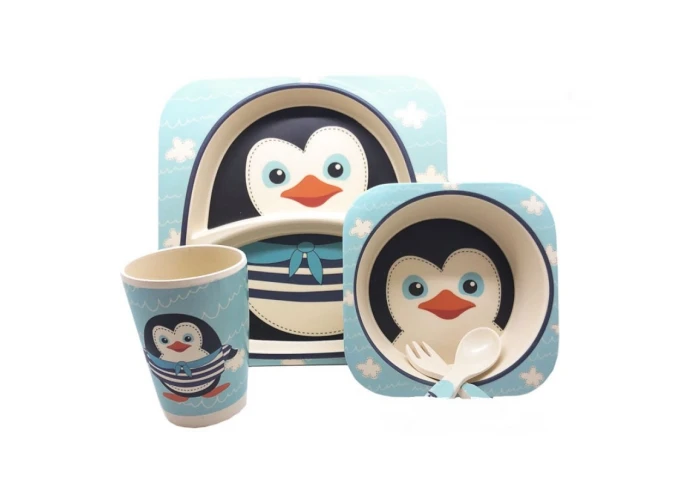 Набор детской посуды из бамбука Smallens 8030-58-penguin «Пингвин» (5 предметов) Набор детской посуды из бамбука Smallens 8030-58-penguin «Пингвин» (5 предметов)