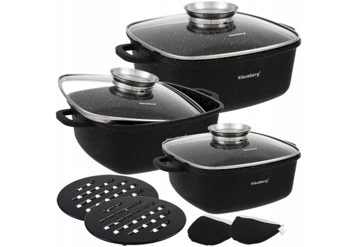 Набор кастрюль с мраморным покрытием Klausberg KB-7361 (10 предметов) Набор кастрюль с мраморным покрытием Klausberg KB-7361 (10 предметов)