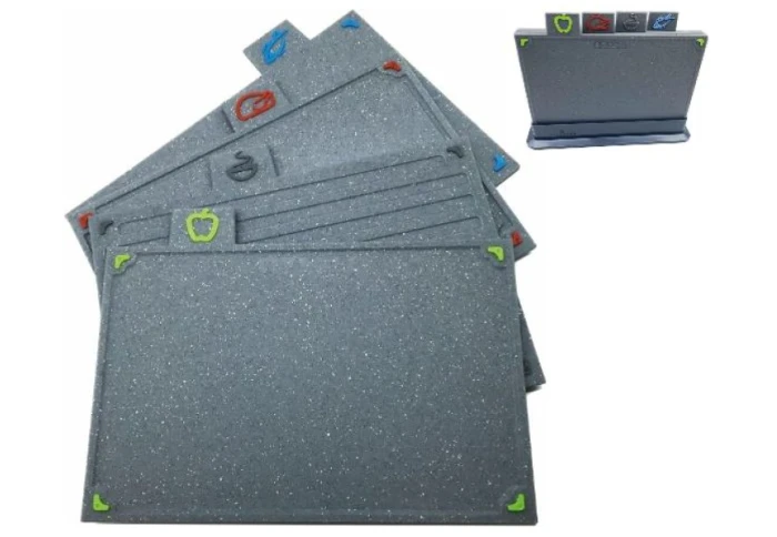 Набор из четырех разделочных досок на подставке Edenberg EB-11986 Набор из четырех разделочных досок на подставке Edenberg EB-11986