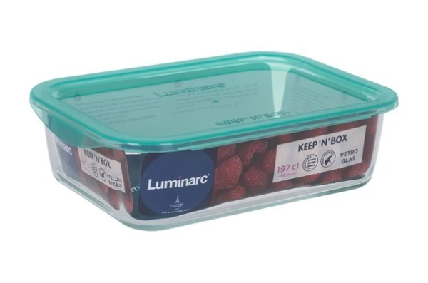 Контейнер прямоугольный из жаропрочного стекла с крышкой Luminarc 5518P (820 мл)