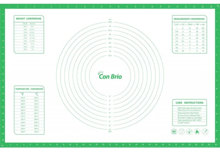 Силіконовий килимок для розкочування тіста і випічки ConBrio CB-679 (43,5 х 66,5 cм) Силіконовий килимок для розкочування тіста і випічки ConBrio CB-679 (43,5 х 66,5 cм)