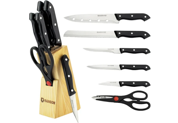 Набор кухонных ножей на деревянной подставке Maestro MR-1400 Набор кухонных ножей на деревянной подставке Maestro MR-1400