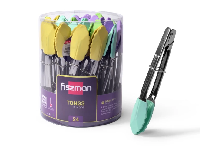 Щипці сервірувальні з силіконовими накінечниками Fissman PR-7718 (17 см)