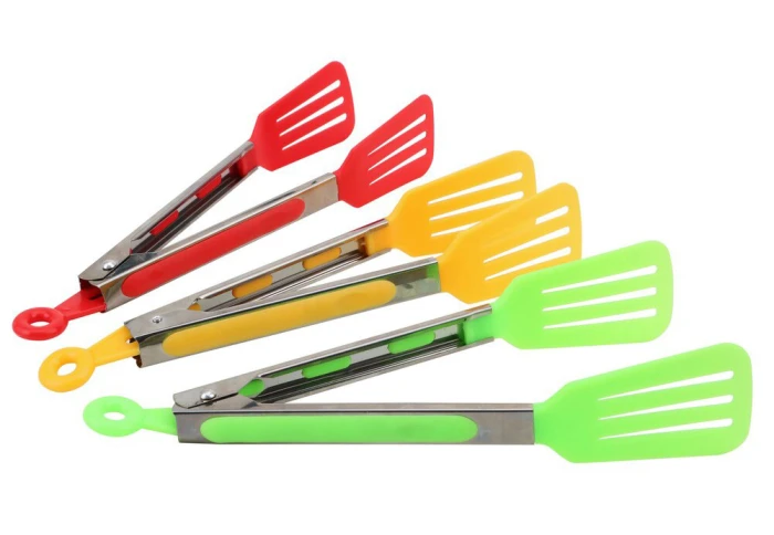 Кухонные щипцы металлические с силиконовыми вставками Frico 071 (33 см)