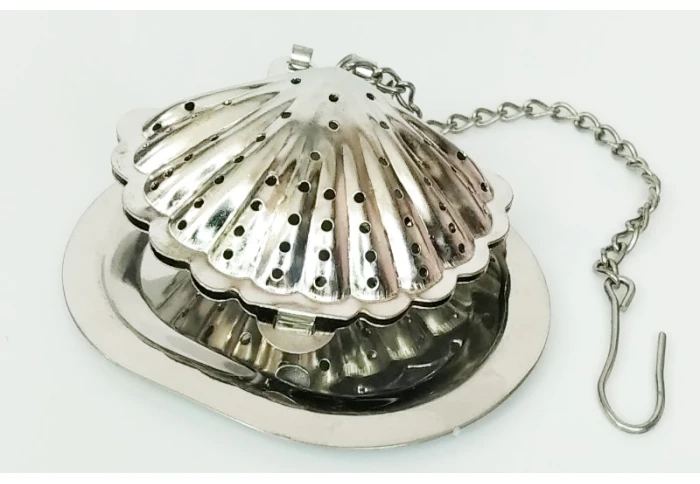Ситечко на цепочке из нержавеющей стали Ракушка 2081