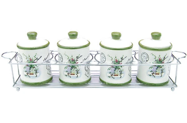 Набор для специй керамический на подставке Maestro MR 20065-04CS Набор для специй керамический на подставке Maestro MR 20065-04CS