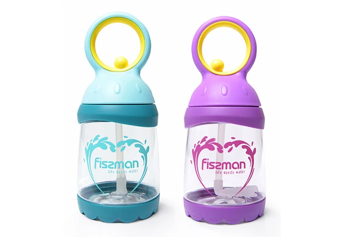 Бутылка пластиковая с трубочкой Fissman 6855 (260 мл)