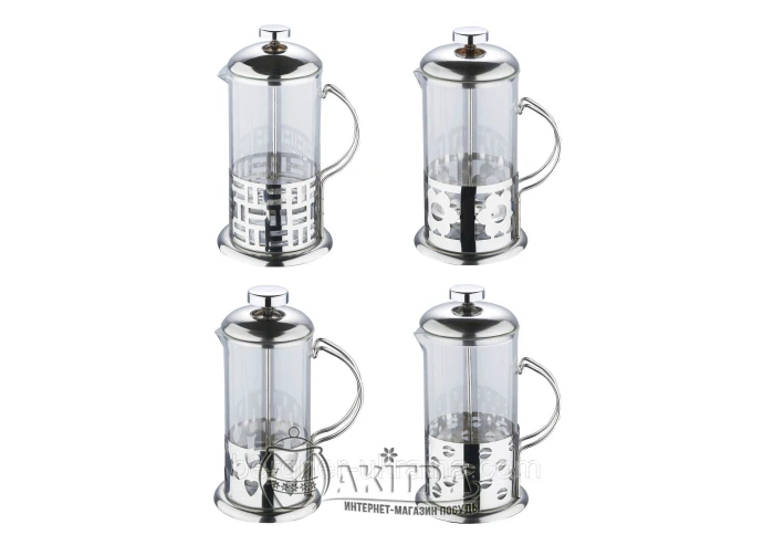 Френч-пресс из нержавеющей стали Wellberg WB 6981 (600 мл)