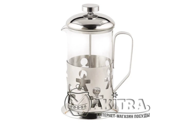 Френч-пресс из нержавеющей стали Kamille 0669M (600 мл)