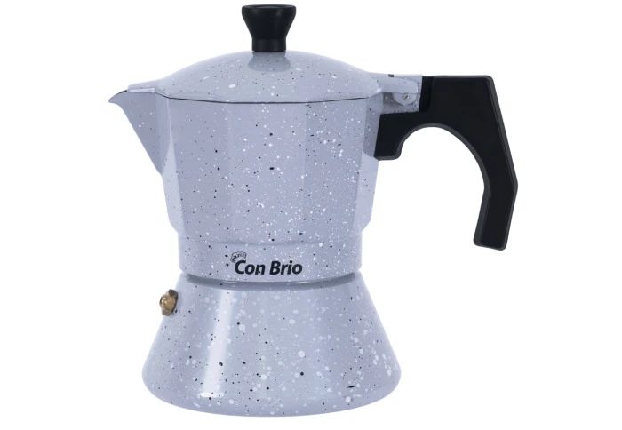Гейзерная алюминиевая кофеварка на 3 чашки Con Brio CB-6703 (150 мл)