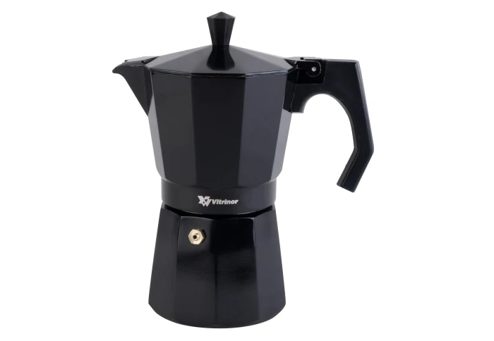 Гейзерная алюминиевая кофеварка на 9 чашек Vitrinor Black 1224244 (450 мл)