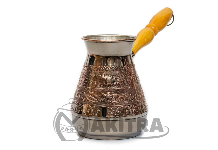 Турка медная Цветы темная 500-цв (500 мл)