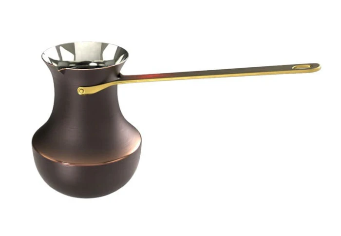 Джезва медная ZH Патина с латунной ручкой (500 мл)