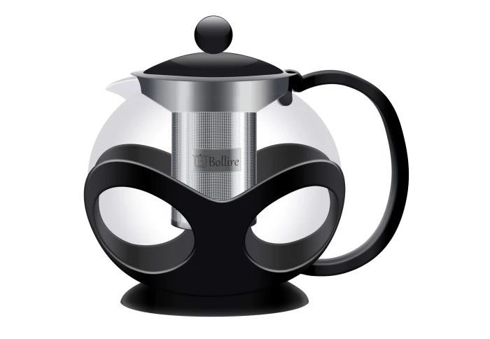 Чайник заварочный стеклянный с фильтром Bollire BR-3405 (1,2 л)