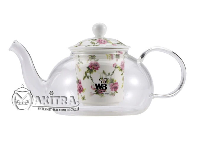 Чайник заварювальний скляний Wellberg WB 6869 (500 мл)