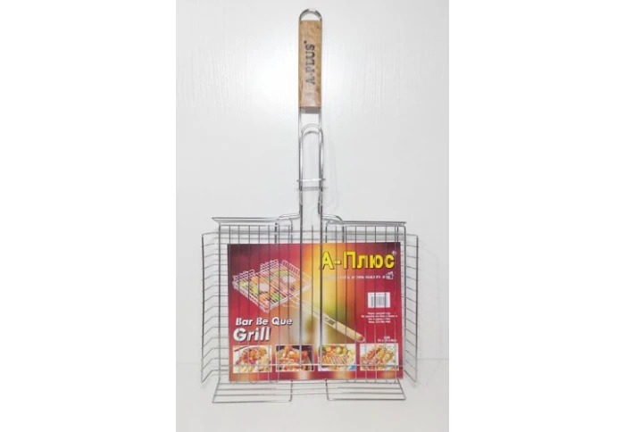Глибока решітка для гриля з дерев'яною ручкою A-Plus 0763 (41 х 31 х 6 см)