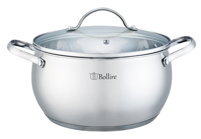 Каструля з нержавіючої сталі з товстим дном Bollire BR-2202 (2,3 л)