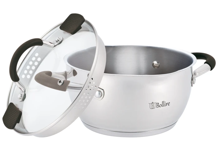 Кастрюля с носиком для слива Bollire BR-2403 (2,5 л)