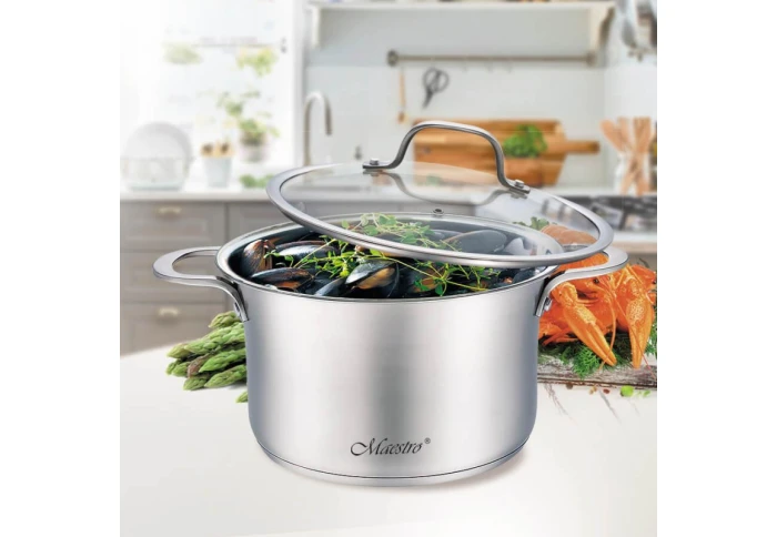 Каструля з нержавіючої сталі з кришкою Maestro Classic MR-3505-20 (2,5 л)