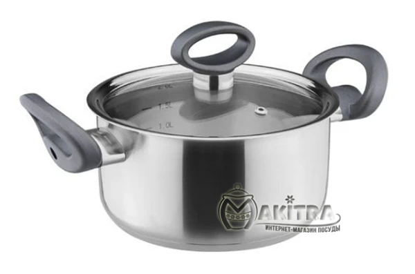 Каструля з нержавіючої сталі з кришкою Vinzer Delight 89053 (2,2 л)