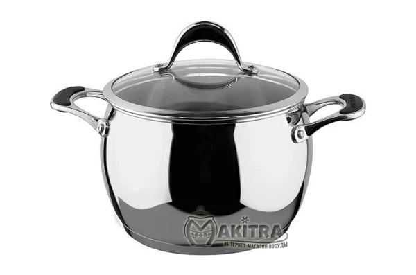 Каструля з нержавіючої сталі з кришкою Vinzer Stella 89069 (6 л)