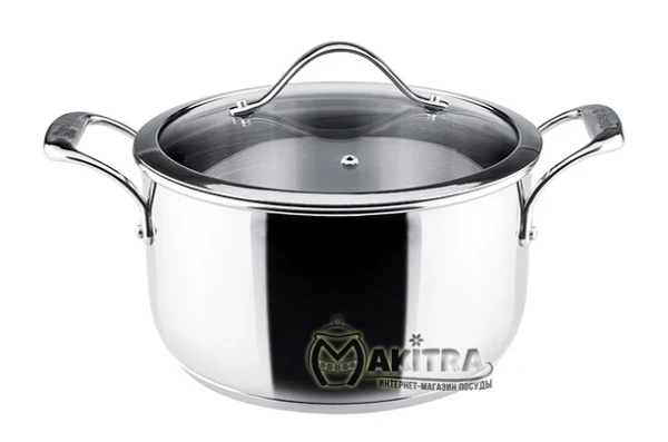 Каструля з нержавіючої сталі з кришкою Vinzer Chef 89074 (5,8 л) Каструля з нержавіючої сталі з кришкою Vinzer Chef 89074 (5,8 л)