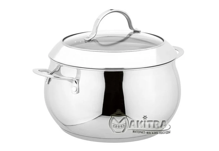 Каструля з нержавіючої сталі з кришкою Vinzer Grand Majestic Glossy 89163 (4,2 л)