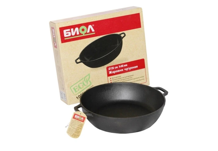 Жаровня чугунная литая с двумя ручками Биол 03261 (26 см) Жаровня чугунная литая с двумя ручками Биол 03261 (26 см)