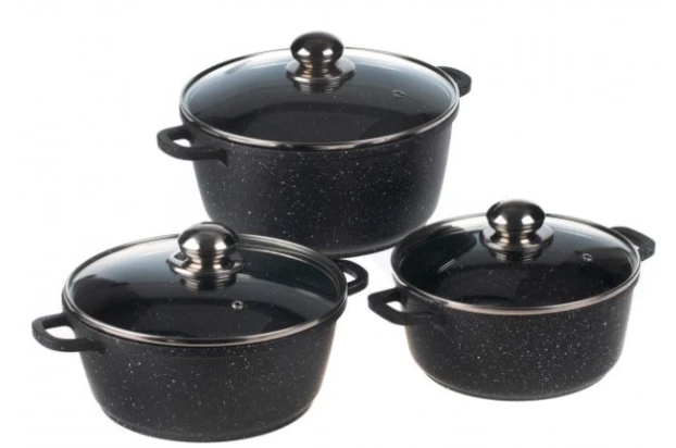 Набор кастрюль с мраморным антипригарным покрытием Benson BN-100312 (6 предметов) Набор кастрюль с мраморным антипригарным покрытием Benson BN-100312 (6 предметов)